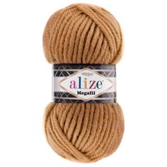 Пряжа для вязания Alize SUPERLANA MEGAFIL 100гр. 55м (25% Шерсть - 75% Aкрил) (499 беж меланж), 5 мотков