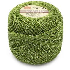 Пряжа YarnArt Camelia 20гр 190м (70% полиэстер, 30% металлик) (420 зеленый), 10 мотков