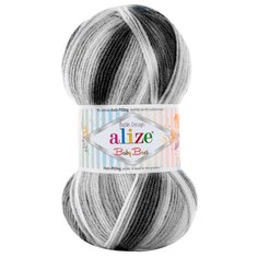 Пряжа для вязания Alize Baby Best Batik 100г 240м (10% бамбук, 90% акрил) с эффектом АНТИПИЛЛИНГ (7542 секционный), 5 мотков
