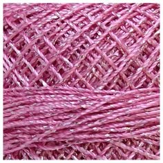 Пряжа YarnArt Camelia 20гр 190м (70% полиэстер, 30% металлик) (415 розовый/серебро), 10 мотков