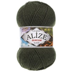 Пряжа для вязания Alize BURCUM KLASIK 100гр. 210м (100% Aкрил) (29 хаки), 5 мотков