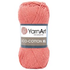 Пряжа YarnArt Eco Сotton XL 200гр 220м (85% хлопок, 15% полиэстер) (779 оранжевый), 5 мотков