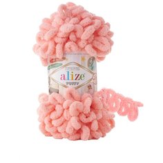 Пряжа для вязания Alize Puffy 100г 9м (100% микрополиэстер) (529 персиковый), 5 мотков