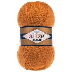 Пряжа для вязания Alize Angora real 40 100 гр. 480м (40% шерсть, 60% акрил) (234 рыжий), 5 мотков