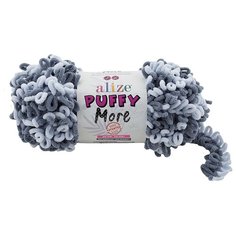 Пряжа Alize Puffy More 150г 11,5м (100% микрополиэстер) (6265), 2 мотка
