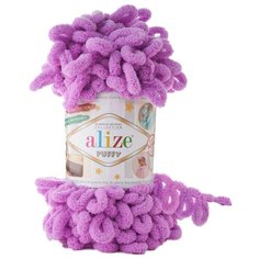 Пряжа для вязания Alize Puffy 100г 9м (100% микрополиэстер) (378 орхидея), 5 мотков