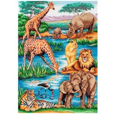 5678000-01212 Набор для вышивания MAIA Животные Африки 29*42 см