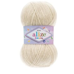 Пряжа для вязания Alize SEKERIM BEBE 100гр. 320м (100% акрил) (599 слоновая кость), 5 мотков