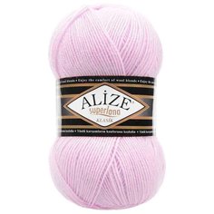 Пряжа для вязания Alize Superlana klasik (однотонная) 100гр. 280м. (75% акрил, 25%шерсть) ТУ (275 лиловый), 5 мотков