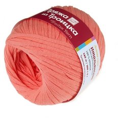 Пряжа из Троицка Итальянская 200гр. 165м. (100% хлопок) (1390 коралл), 5 мотков Троицкая камвольная фабрика