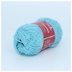 Пряжа из Троицка Калинка 100гр. 130м. (20% хлопок, 30% вискоза, 50% акрил) (1433 светлая бирюза), 5 мотков Троицкая камвольная фабрика