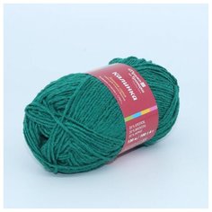 Пряжа из Троицка Калинка 100гр. 130м. (20% хлопок, 30% вискоза, 50% акрил) (2286 зеленый луг), 5 мотков Троицкая камвольная фабрика