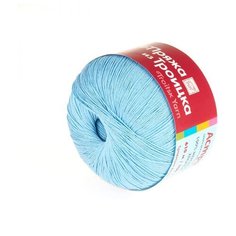 Пряжа из Троицка Астра 100гр. 610м. (100% мерс.хлопок) (2820 воздушно-голубой), 10 мотков Троицкая камвольная фабрика