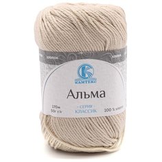 Пряжа Камтекс Альма 50гр. 170м. (100% хлопок) (006 светло-бежевый), 5 мотков