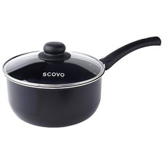 Ковш Scovo Consul 1,3 л, D=16 см, стеклянная крышка, антипригарное покрытие