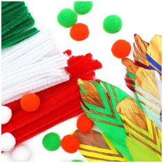 Набор для детского творчества (синель, помпоны, перья) Astra & Craft