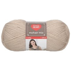 Пряжа для вязания Red Heart Mohair Mix 50гр 270м (10% мохер, 10% шерсть, 80% акрил) (00344 бежевый), 10 мотков