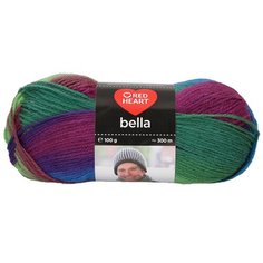 Пряжа для вязания Red Heart Bella 100гр 300м (100% акрил) (01002 попугай (секционный)), 10 мотков