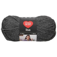 Пряжа для вязания Red Heart Lisa 50гр 133м (100% акрил) (05671 антрацитовый меланж), 10 мотков