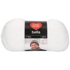 Пряжа для вязания Red Heart Bella 100гр 300м (100% акрил) (00150 белый), 10 мотков