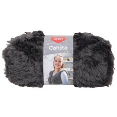 Пряжа для вязания Red Heart Calista 100гр 60м (100% полиэстер) (00010 черный), 5 мотков