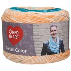 Пряжа для вязания Red Heart Denim color 150гр 340м (100% акрил) (00002 радость), 3 мотка