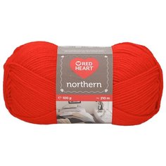 Пряжа для вязания Red Heart Northern 100гр 210м (100% акрил) (08211 красный), 5 мотков