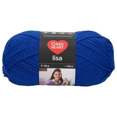 Пряжа для вязания Red Heart Lisa 50гр 133м (100% акрил) (00133 королевский синий), 10 мотков