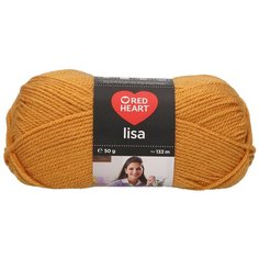 Пряжа для вязания Red Heart Lisa 50гр 133м (100% акрил) (08415 горчица), 10 мотков