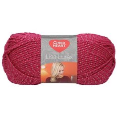 Пряжа для вязания Red Heart Lisa Lurex 50гр 133м (97% акрил, 3% полиэстер) (00007 цикламен), 10 мотков