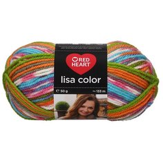 Пряжа для вязания Red Heart Lisa Color 50гр 133м (100% акрил) (02081 хэллоуин жаккард), 10 мотков
