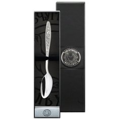 Ложка десертная Кольчугинский мельхиор "Морозко" посеребренная с чернью