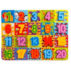 Рамка-вкладыш Mapacha Цифры (76728), 20 дет.