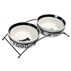 Миски керамические на подставке "Trixie", 2x2,6 л (25 см)
