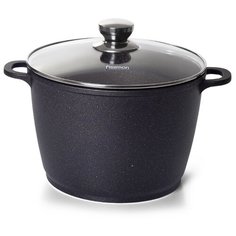 Кастрюля Fissman EMMA 28x20 см / 10,3 л со стеклянной крышкой (алюминий) (14361)
