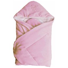Конверт-одеяло Папитто, велюр с вышивкой (цвет: розовый)