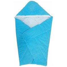 Конверт-одеяло Папитто, велюр с вышивкой (цвет: голубой)