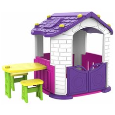Игровой домик со столиком и 2 стульчиками, фиолетовый CHD-355 Toy Monarch