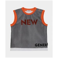 Майка серо-белая с принтом Gulliver 12134BBC1001 размер 92