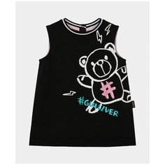 Майка черная с принтом Gulliver 12131GBC1001 размер 80