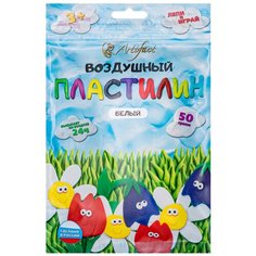 7501-88-11 Воздушный пластилин белый 50г пакет с европодвесом Artifact