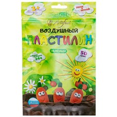 7506-88-16 Воздушный пластилин зеленый 50г пакет с европодвесом Artifact