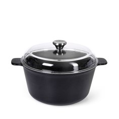 Кастрюля Fissman NOMADA 26x13см / 5л со стеклянной крышкой (чугун) (4006)