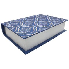 GF-RWB0013 Шкатулка-книга декоративная Синий узор 35*26*8см, Hobby&Pro