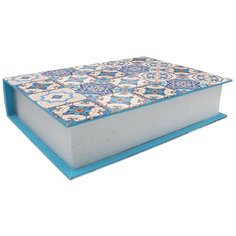 GF-RWB0010 Шкатулка-книга декоративная Бело-голубой узор 35*26*8см, Hobby&Pro