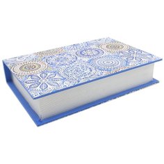 GF-RWB0014 Шкатулка-книга декоративная Голубой узор 29*20*6см, Hobby&Pro