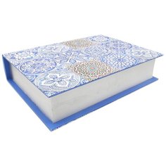 GF-RWB0014 Шкатулка-книга декоративная Голубой узор 35*26*8см, Hobby&Pro