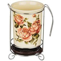 Подставка под кухонные приборы Agness Корейская роза 10,5х10,5х16 см (358-756)