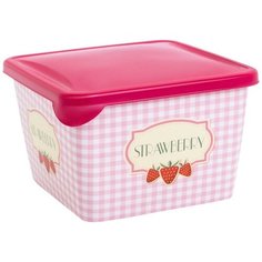 Контейнер для продуктов Giaretti цвет сладкая малина, Размер 115х115х85