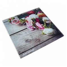 "Весы напольные электронные АКСИНЬЯ КС-6009 "" Букет"" : 180 кг, 28*28см (10)"